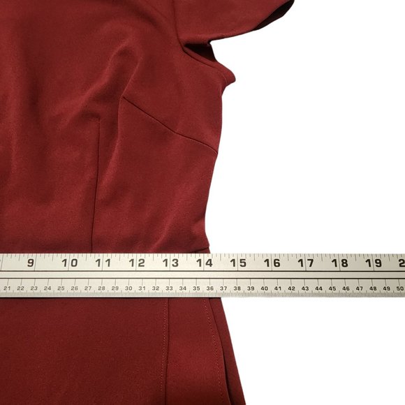 Adrianna Papell Knit Crepe Ruffled Wrap Dress 4 - Picture 4 of 16